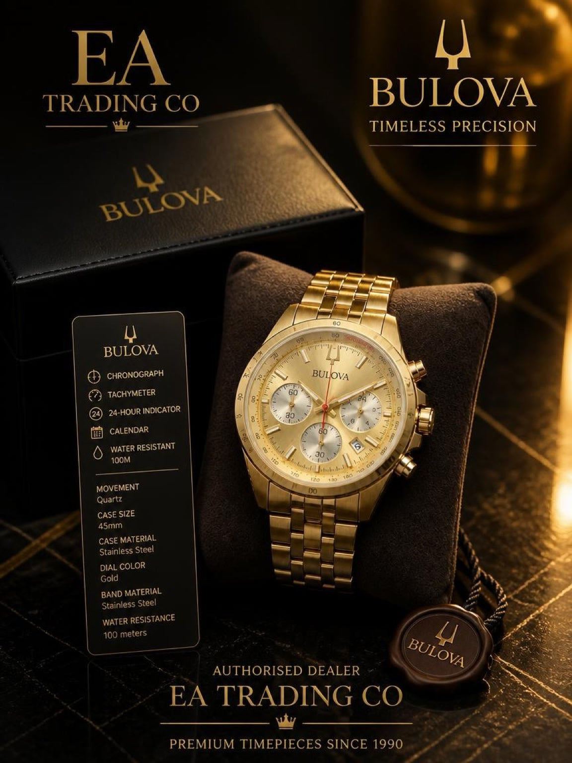 Bulova Men's Classic Chronograph Gold