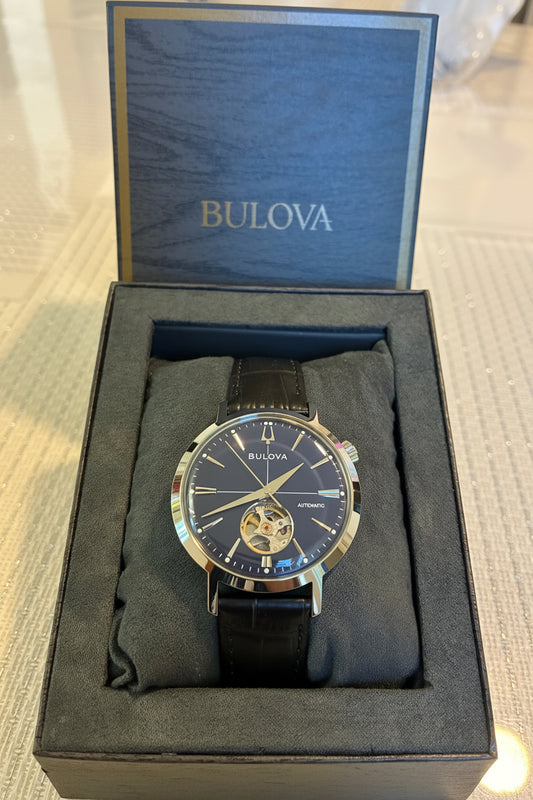 Bulova Aerojet Stainless Steel Blue Dial Men's Automatic Watch, 38mm