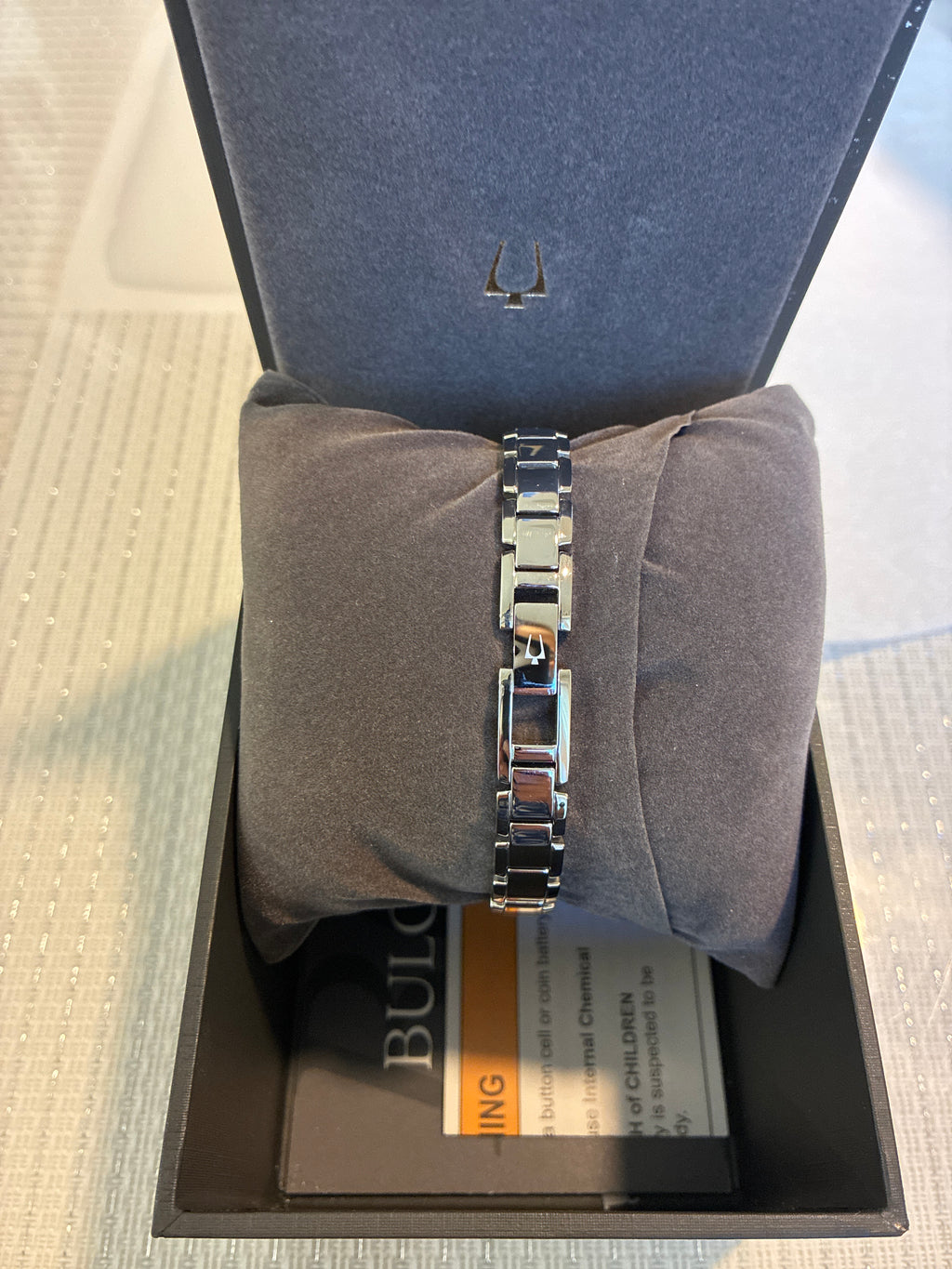 Vintage Bulova Ladies' Two-Tone Diamond Accent Rectangular Watch