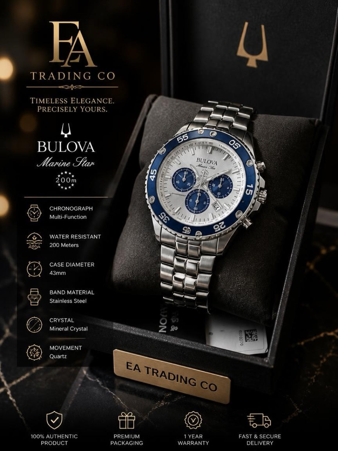 Bulova Marine Star Chronograph (Model 98B423)