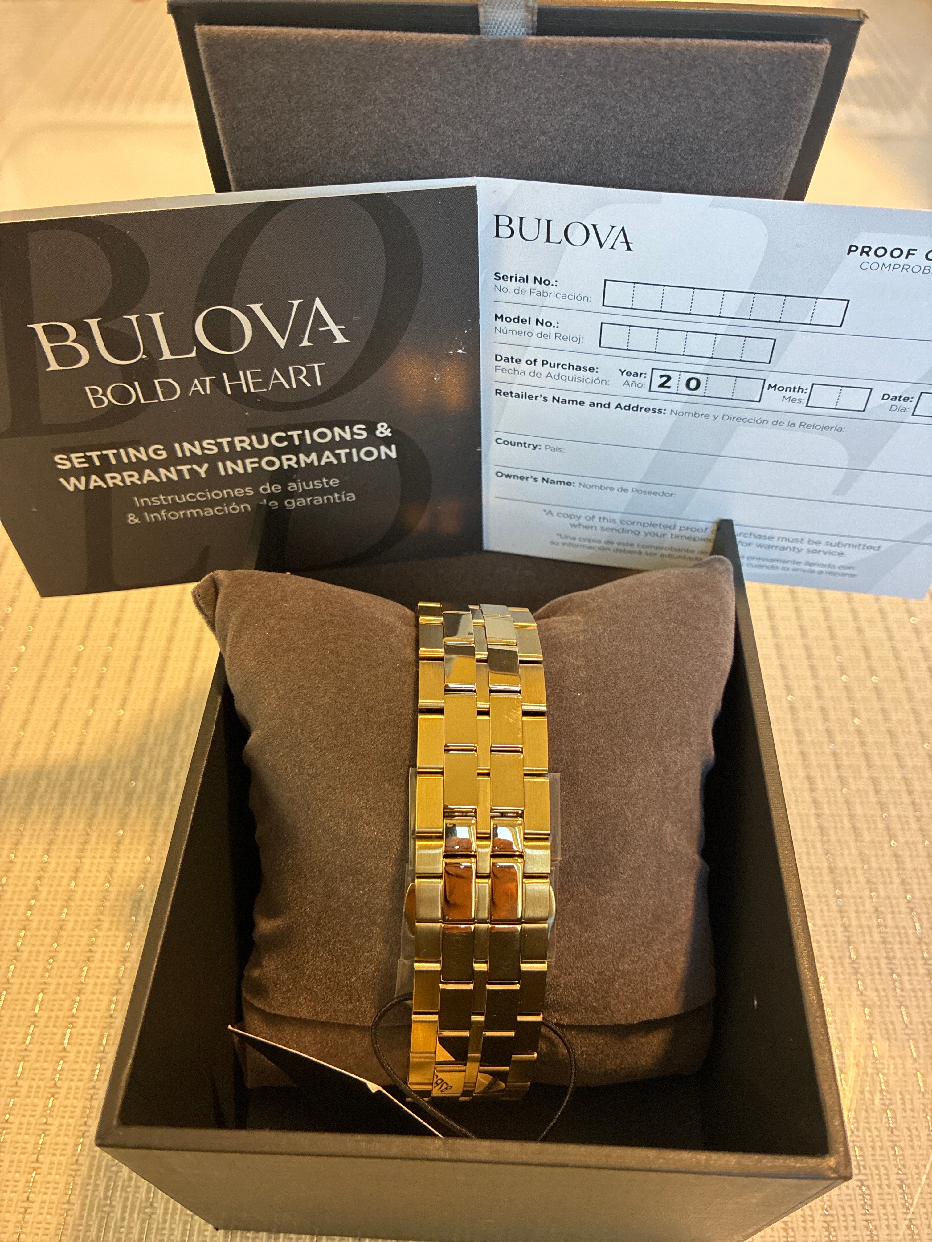 Bulova Men's Classic Chronograph Gold-Tone Stainless Steel Watch 97B217 - Champagne Dial
