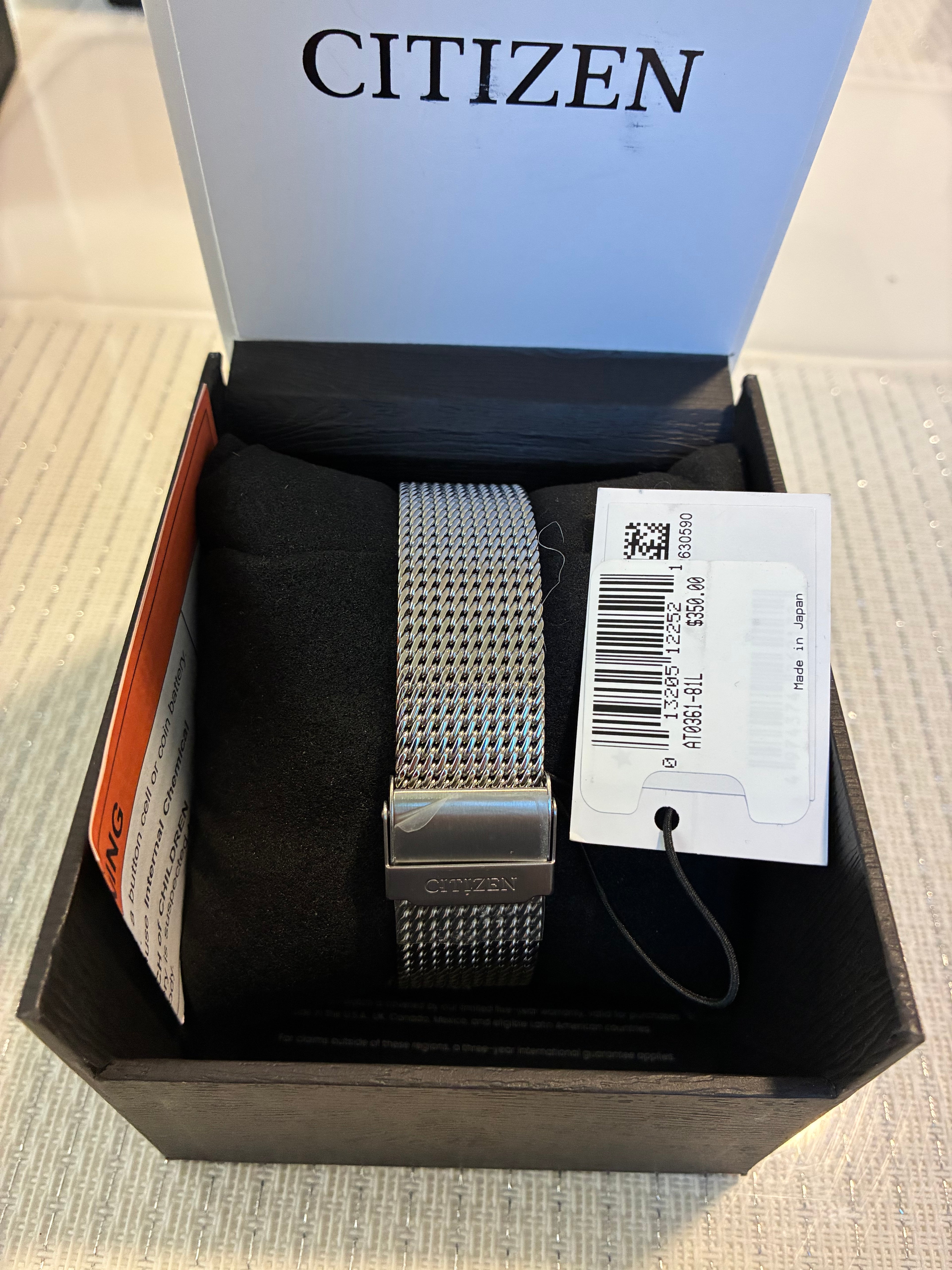 Citizen Eco-Drive Chronograph World Time, model reference AT0361-81E
